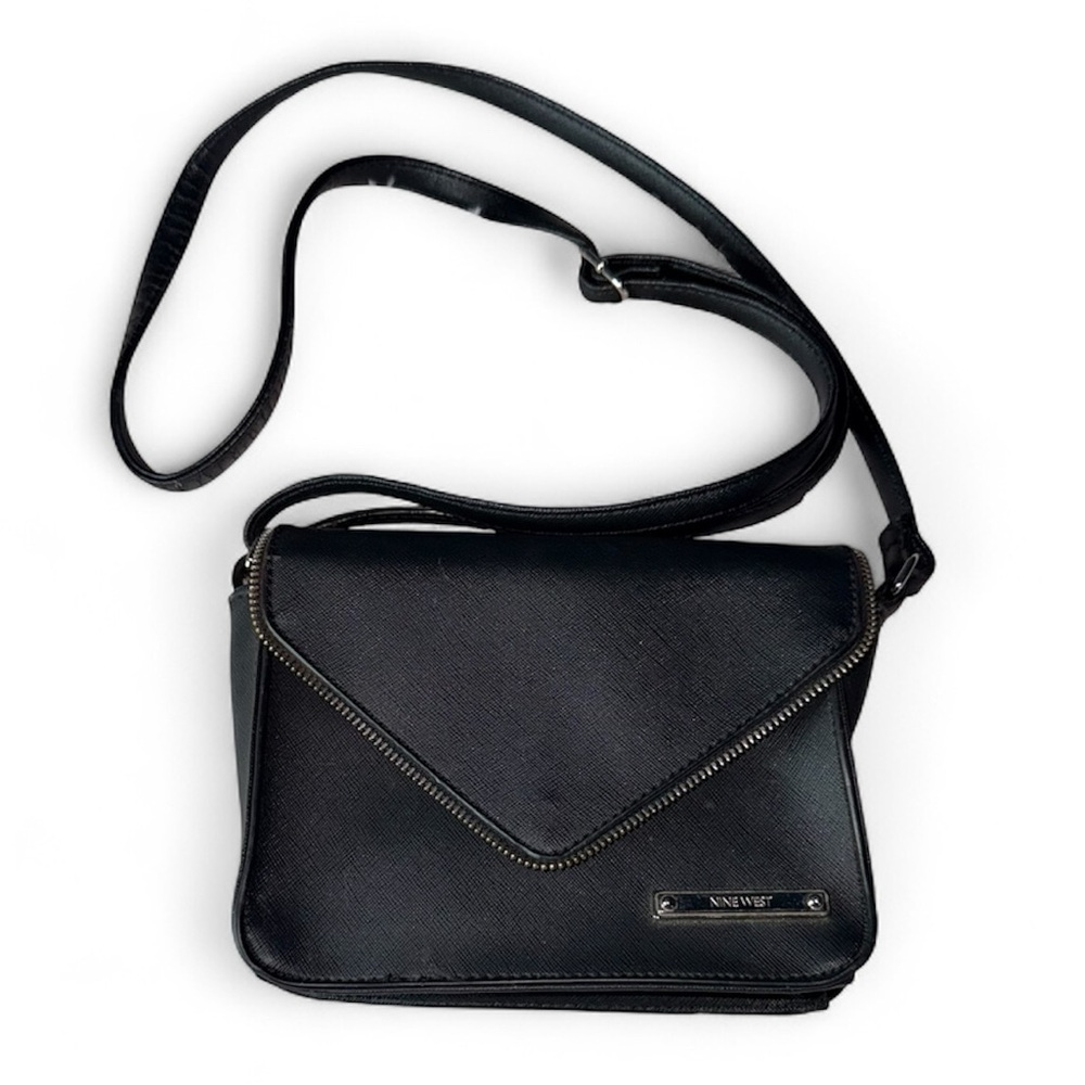 Nine West Black Crossbody Bag with Silver Details